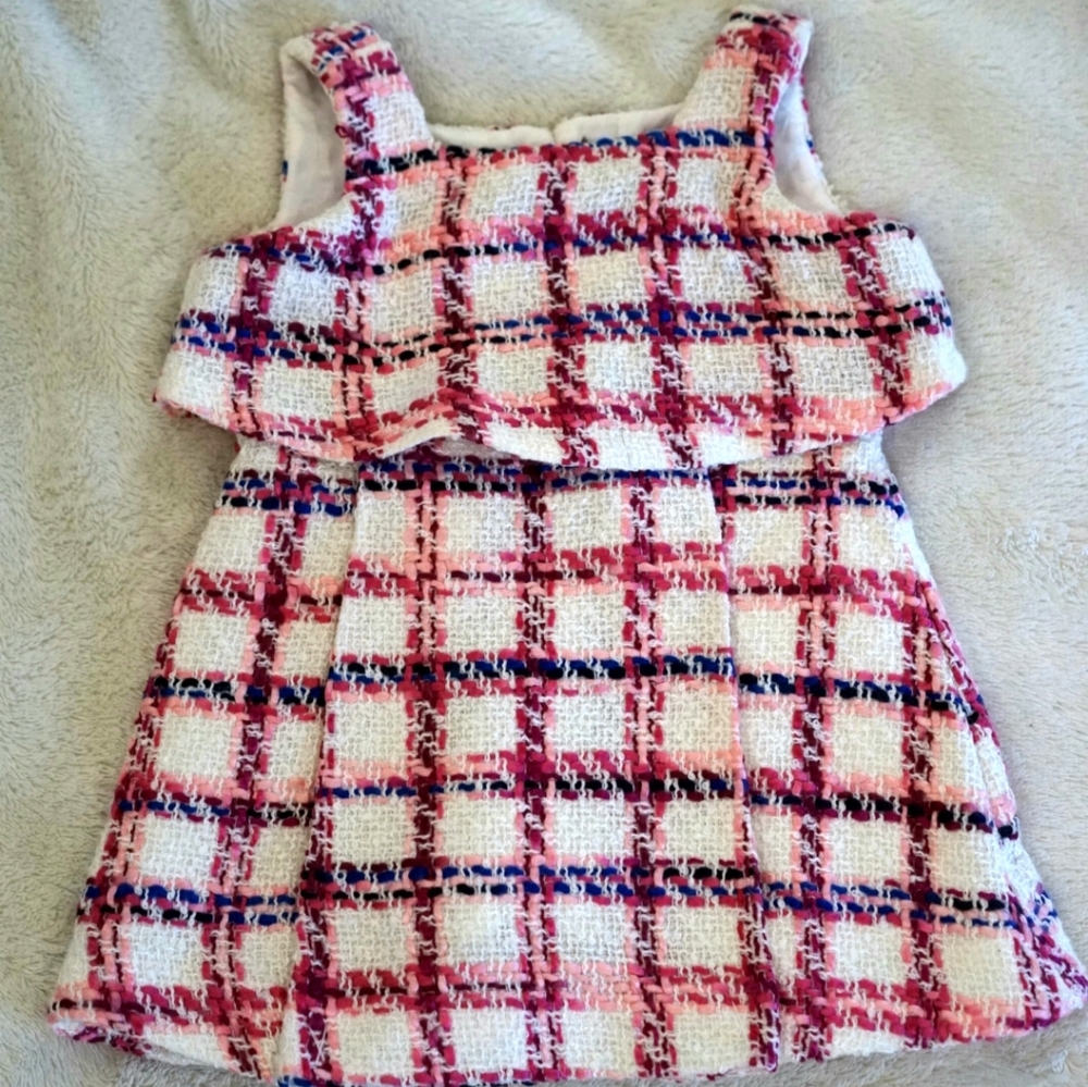 NWOT Soft, Plaid Janie & Jack Boucle Toddler Dress